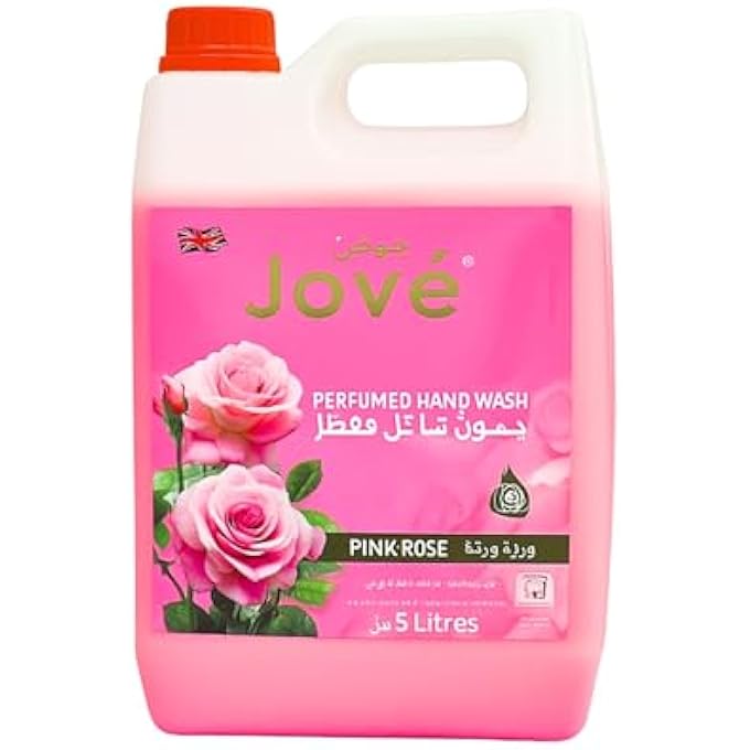 Jove HAND WASH PINK ROSE 5L | MOISTURIZING & GENTLE HAND CLEANSER | INFUSED WITH NATURAL ROSE EXTRACTS | SOFT & HYDRATED HANDS | LONG-LASTING FLORAL FRAGRANCE | FAMILY & COMMERCIAL USE - Image 1
